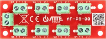Modul shpërndarës energjie ATTE Power AF-P8-00-OF, 8 kanale, me siguresa polimerike
