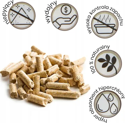 Rërë higjienike për mace Barry King Wooden Pellet, peleta druri, 10L - 5