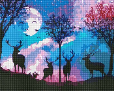 Set mozaiku Ideyka Fairy Forest, diamant 5D, 40x50 cm, shumëngjyrësh - 2