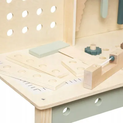 Set punëtori druri për fëmijë Atmosphera for Kids DIY Workbench Toy, rreth 75cm, ngjyrë natyrale - 2