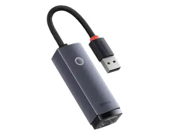 Adapter rrjeti Baseus, USB A në RJ45, 100Mbps, gri