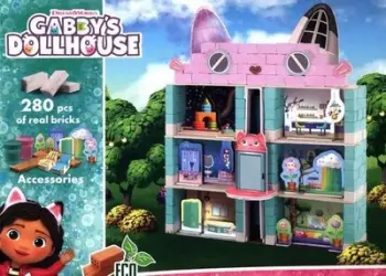 Lodër ndërtimi Trefl Brick Trick Gabbys Cat House, set kreativ, për fëmijë