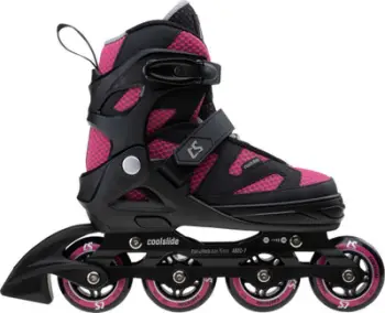Patina inline Coolslide Shoq, për fëmijë, e rregullueshme 35-38, rozë e zezë