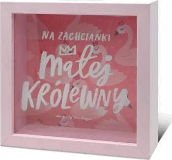 Kuti kursimi për vajza Money Box Birthday, dru, 15 x 15 cm, rozë