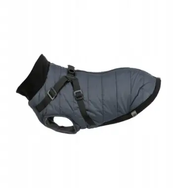 Pallto dimërore për qen TRIXIE Harness Coat Pontis, XXS 24 cm, reflektuese, blu e errët