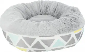 Shtrat i rrumbullakët për lepuj Trixie Round Relax-Bed, 33x33 cm, antirrëshqitës, gri