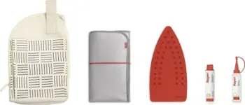 Set hekurosjeje Rayen 6168, bazë silikoni, solucion pastrimi, bezhë e kuqe