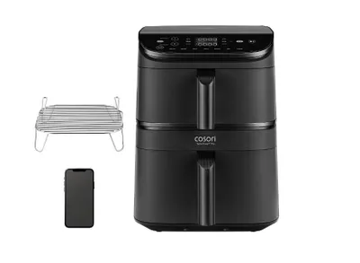 Fritezë ajrore Cosori Turbo Tower, 10.8L, 7 programe gatimi, e zezë - 10