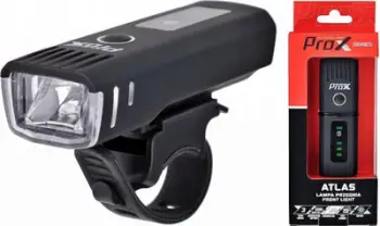 Dritë për biçikletë ProX Atlas Sensor, 300 lm, karikim USB, e zezë