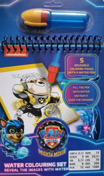 Set pikturimi me ujë St. Majewski Paw Patrol, 6 copë, për fëmijë, shumëngjyrësh