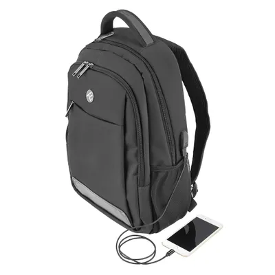 Shpinë për laptop Tellur Companion, 15.6", port USB, e zezë - 1