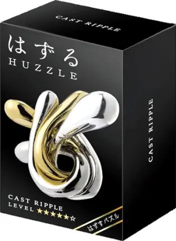 Puzzle metalik Hanayama Cast Ripple, 3 pjesë, ngjyrë metali
