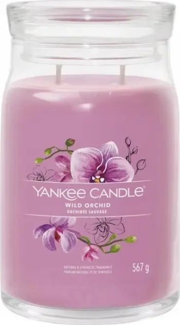 Qiri aromatik Yankee Candle Wild Orchid, kavanoz i madh 567g, rozë