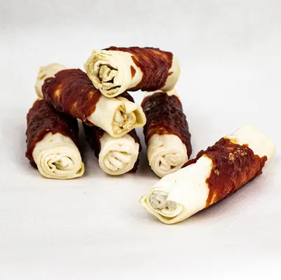 Shujtë për qen Maced White Stick with Duck, shkopinj 12.5cm, 500g - 1