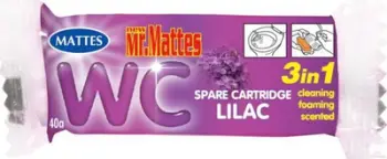 Rimbusues për shportë WC Mattes Mr. Mattes 3in1 Lilac, 40g, aromë lule