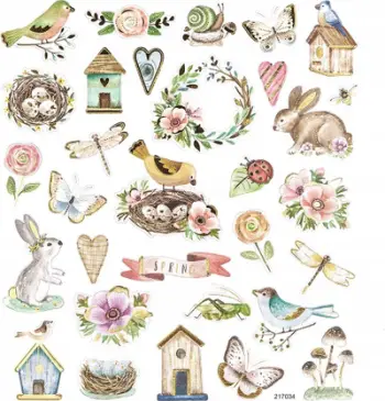 Stickers Dalprint Breath of Spring, 31 copë, shumëngjyrëshe