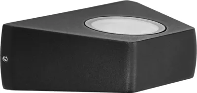 Llambë muri LED për fasadë, 6W, IP54, dritë e bardhë neutrale, e zezë - 1