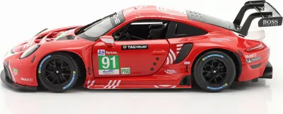 Maket makine Bburago Porsche 911 RSR #91, 1/24, diecast, shumëngjyrëshe - 4