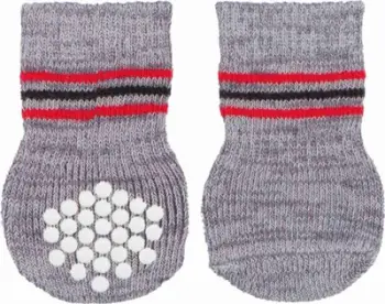 Çorape kundër rrëshqitjes për qen Trixie, madhësia XL, palë, gri