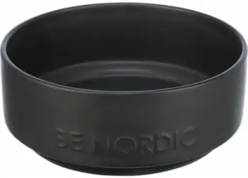 Tas qeramik për kafshë Trixie Be Nordic, 1.2L, me bazë gome, i zi