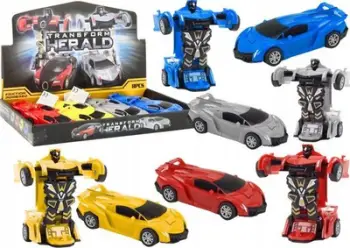 Lodër makinë robot Lean Toys Auto Robot 2in1, transformim makinë sportive në robot, plastike, shumëngjyrëshe