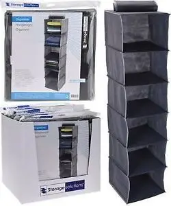 Organizues i varur, 6 xhepa, tekstil, shumëngjyrësh