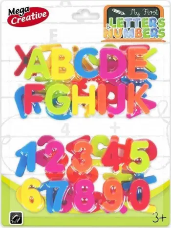 Lojë edukative magnetike Mega Creative, shkronja dhe numra, shumëngjyrëshe