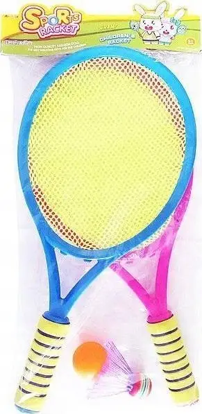 Set raketash me kokë zogj dhe top, 52x24 cm, PVC, shumëngjyrësh