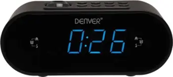 Radio orë Denver CRP-717, projektor muri, ekran LED, e zezë
