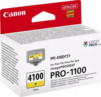 Kasetë boje Canon PFI-4100Y, për imagePROGRAF PRO-1100, e verdhë