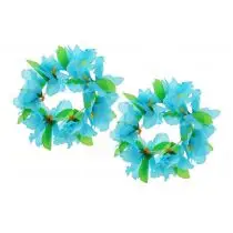 Byzylyk Hawaiian, set 2 copë, 5 cm, blu jeshi