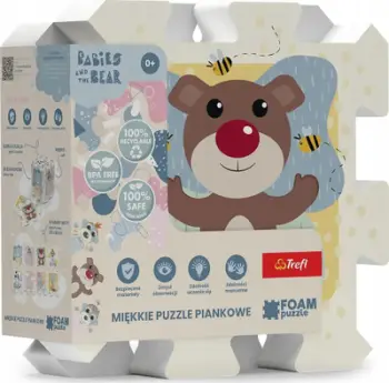 Puzzle dyshemeje Trefl Puzzlopianka Babies and Bear, shkumë, 1 pjesë, shumëngjyrëshe