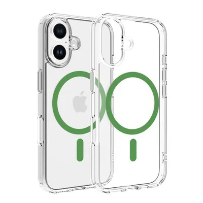 Dviced MagSafe iPhone 16 Clear Case, Green - 1