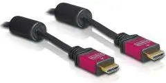 Kabllo Delock, HDMI - HDMI, 1.8 m, e kuqe / e zezë