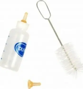 Shishe ushqyese për kafshë Duvo+ Nursing Kit 4705144, 115ml, set me furçë dhe teat silikoni, transparente