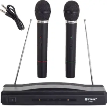 Set karaoke Wvngr C-05, 2 mikrofona wireless, me stacion, i zi