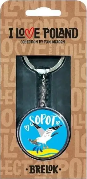 Çelësmbajtës I Love Poland Sopot ILP-BRE-a-SOP-01, metal, motiv turistik, shumëngjyrësh