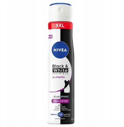 Deodorant sprej Nivea Black & White Invisible Authentic, 72h, 250ml - 1