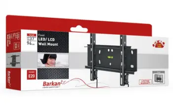 Mbajtëse muri për TV Barkan E20 Fixed, deri 37", 40 kg, e zezë