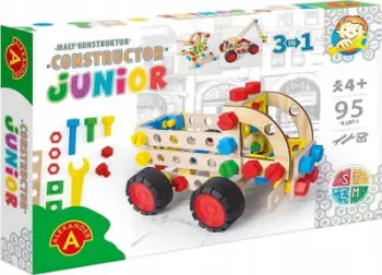 Set lodrash zhvillimore People Toy Company Go Go Vehicles Blocks Travel, 6 blloqe magnetike, për fëmijë 1+