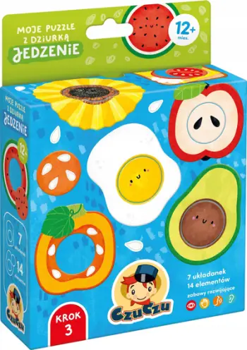 Puzzle CzuCzu My Puzzle With A Hole Food, lodër bashkimi për fëmijë, shumëngjyrëshe