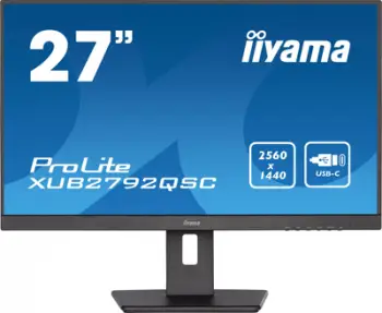 Monitor Iiyama ProLite XUB2792QSC-B5, 27", WQHD, USB-C, i zi