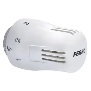 Kokë termostatike Ferro GT10, për radiator, e bardhë