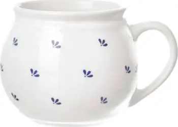 Kupë qeramike elegante, dorezë e rehatshme, blu e errët