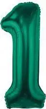 Balonë folje B&amp;C numër 1, 85cm, jeshile bottle green