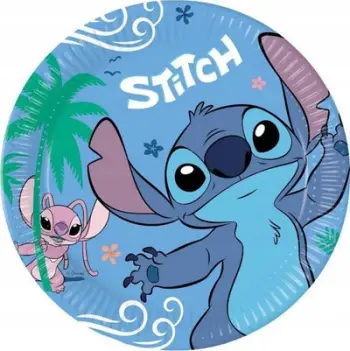 Pjata letre PROCOS Stitch and Angel, 23cm, set 8 copë, blu