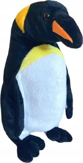 Lodër plushe Beppe Emperor Penguin, 28cm, i zi