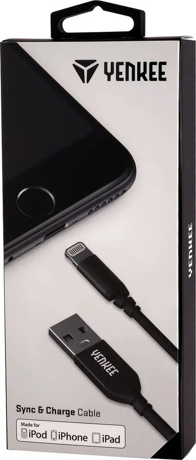 Kabllo USB Yenkee USB A në Lightning, 2m, e zezë - 3