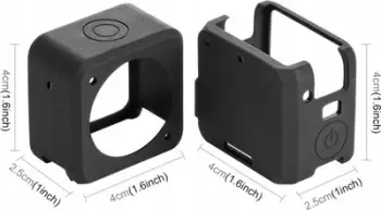 Këllëf silikoni Puluz PU578B për DJI Action 2 Dual-Screen, mbrojtës, i zi
