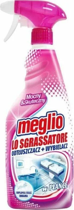 Pastrues shkume me zbardhues Meglio Degreaser Bleach Foam, 750ml, për yndyra dhe njolla, rozë - 1